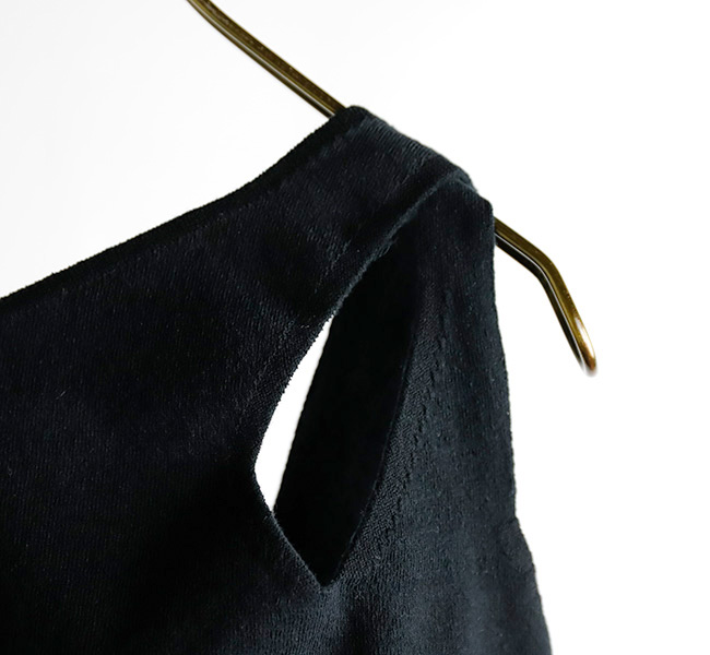 SALE30%OFF//unfil アンフィル stretch organic cotton sleeveless top アシンメトリー ニットタンク WFSP-UW138 unfil アンフィル stretch organic cotton sleeveless top