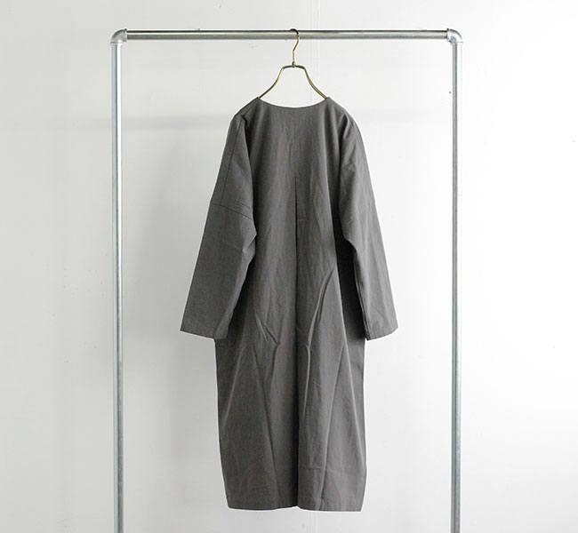 evam eva エヴァムエヴァ ノーカラーコート no collar coat E221T021