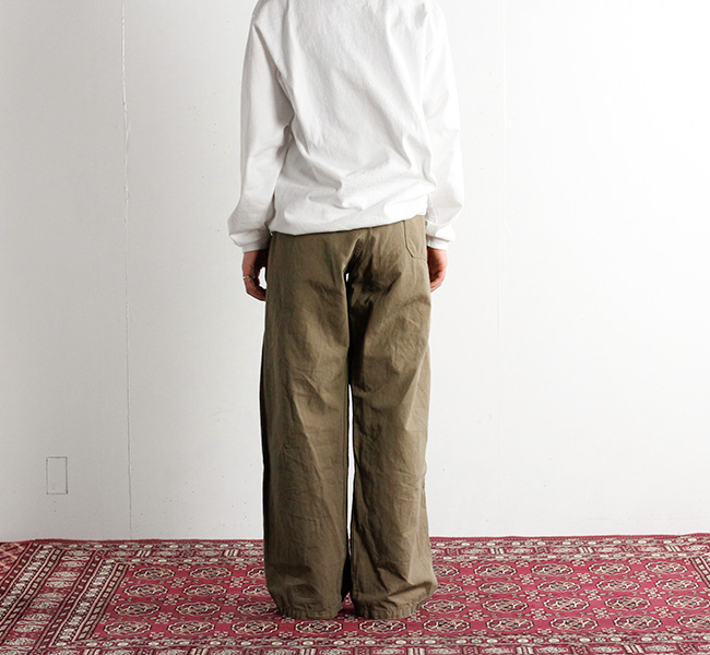 ARMEN アーメン　ワンタックワークパンツ　リネン ARMEN アーメン ワンタックパンツ NAM1203KCL COTTON LINEN ONE