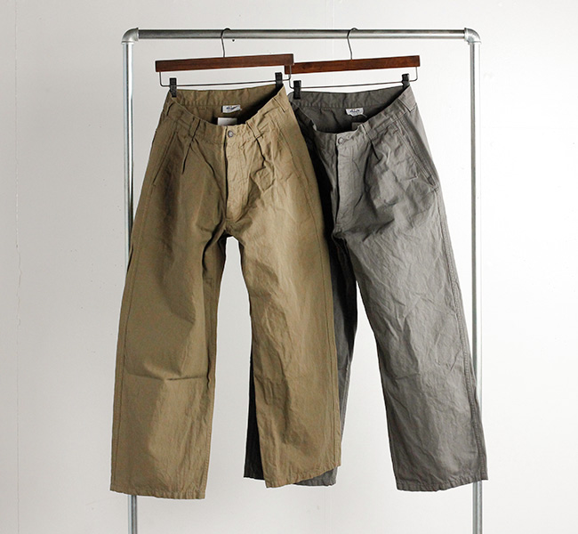 ARMEN アーメン　ワンタックワークパンツ　リネン ARMEN アーメン ワンタックパンツ NAM1203KCL COTTON LINEN ONE