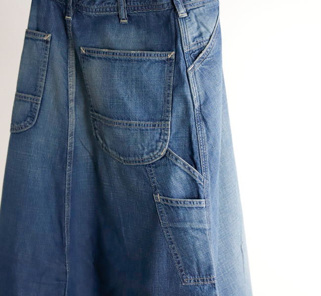 orslow オアスロウ 30's PAINTER LONG DENIM SKIRT USED 30's