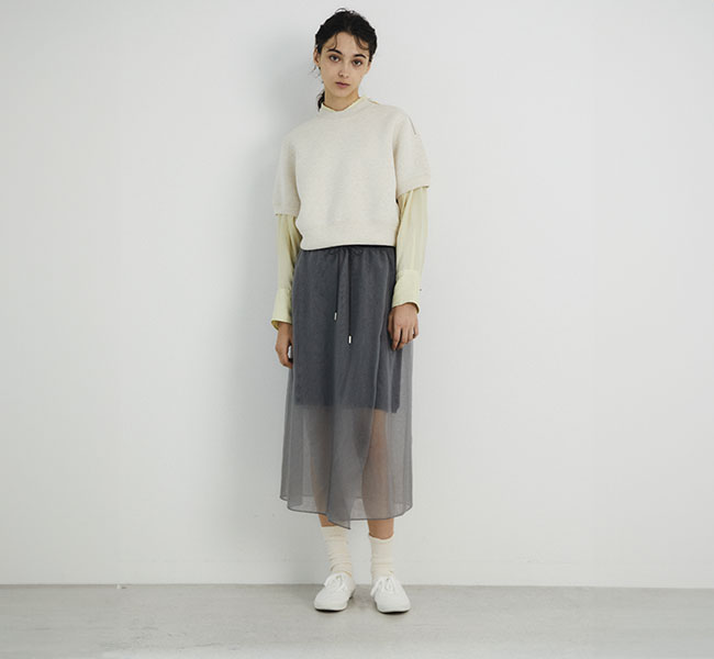 ★新品タグ付き　unfil アンフィル　リブニット　変形スカート　サイズ1 unfil-wwfl-uw130_c.jpg