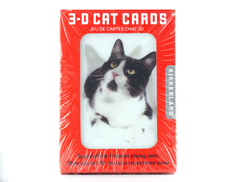 3D Cat Cards KIKKERLAND 3Dキャットカード 猫のトランプ