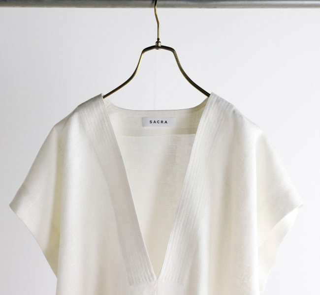 RUSTIC LINEN TOP | SHIRT/BLOUSE | SACRA（サクラ