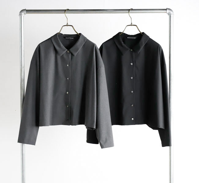 mizuiro ind ミズイロインド 3-230129 T/R wide shirt PT ワイドシャツ