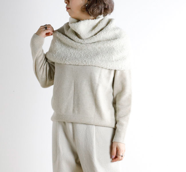 evam eva アルパカ　スヌード evam eva エヴァムエヴァ E253G182 アルパカウール スヌード