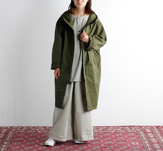 HTS NHT2171CN COTTON/NYLON HOODED COAT (NO LINING) コットン