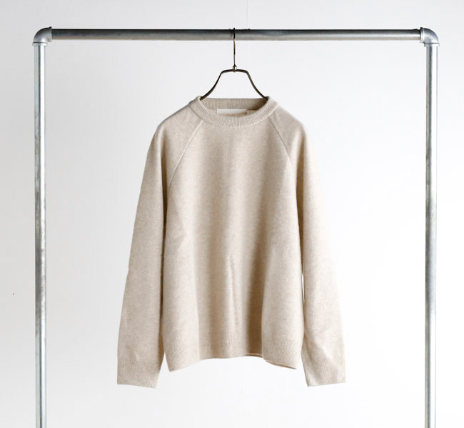 evam eva エヴァムエヴァ E253K176 プレスウール ラグランプルオーバー