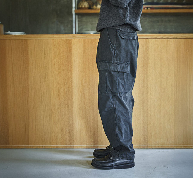 美品 orSlow VINTAGE FIT CARGO PANTS ブラック S orSlow - Vintage Fit 6 Pocket Cargo Pants - Black Stone