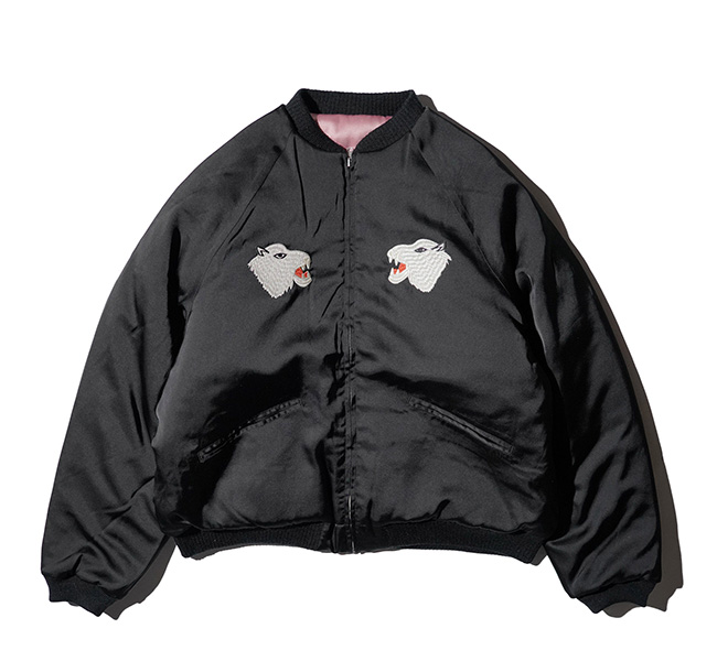 THRIFTY LOOK スリフティールック TL26F00100 SUNDERSTORM SOUVENIR PADDED BLOUSON BLACK SATIN スーベニアジャケット パデットライニング ブラックサテン