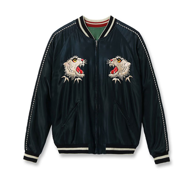 TAILOR TOYO テーラー東洋  Lot No. TT15878-119 / Mid 1950s Style Acetate Souvenir Jacket “TIGER HEAD” × “CHEVY LOVER” (AGING MODEL)  スカジャン