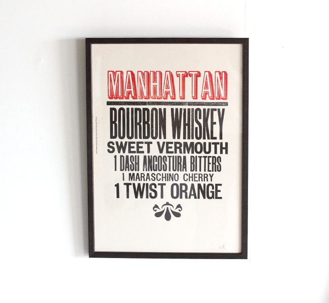 A TWO PIPE PROBLEM LETTERPRESS 　 MANHATTAN  Lサイズ