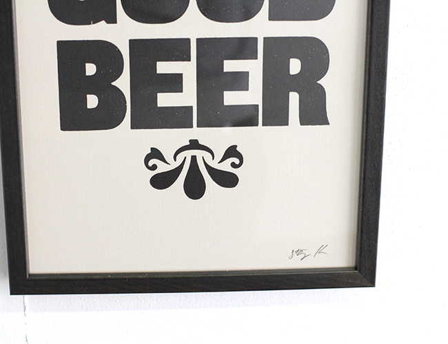 A TWO PIPE PROBLEM LETTERPRESS “GOOD PEOPLE DRINK GOOD BEER” Mサイズ