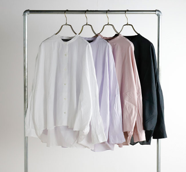 SALE 30%OFF mizuiro ind ミズイロインド バックギャザーワイドシャツ　1-238975