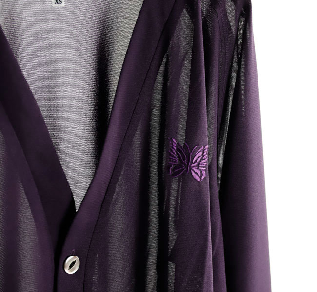 NEEDLES ニードルズ V Neck Cardigan - Poly Mesh Vネック