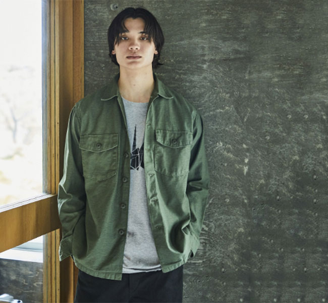 美品！orSlow US ARMY SHIRT ミリタリージャケット　サイズ1 orSlow(オアスロウ) 4 Pockets US Army Shirts Jacket
