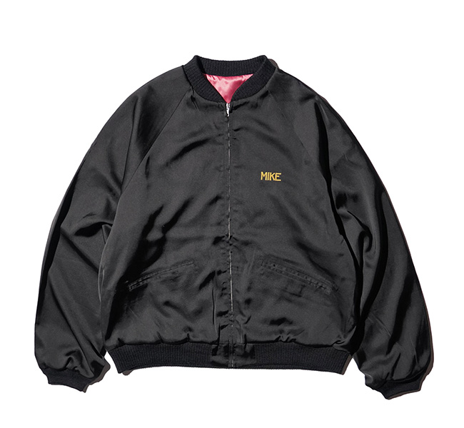 THRIFTY LOOK スリフティールック TL26F00200 FRANCE SOUVENIR BLOUSON フランススーベニアジャケット ブラックサテン
