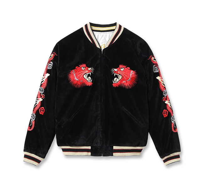 TAILOR TOYO テーラー東洋  Lot No. TT15974-119 / Mid 1950s Style Velveteen Souvenir Jacket “RED TIGER” × “LANDSCAPE” スカジャン　スーベニアジャケット