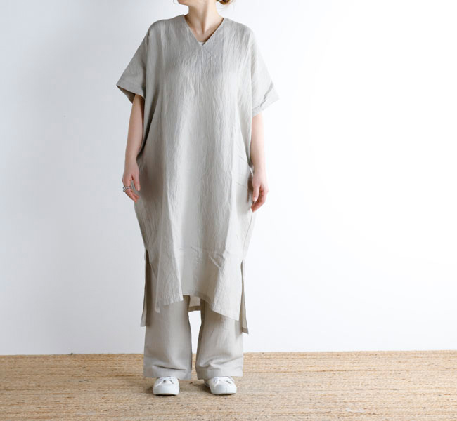 evam eva ポンチョ evam eva エヴァムエヴァ リネンシルクポンチョ linen silk