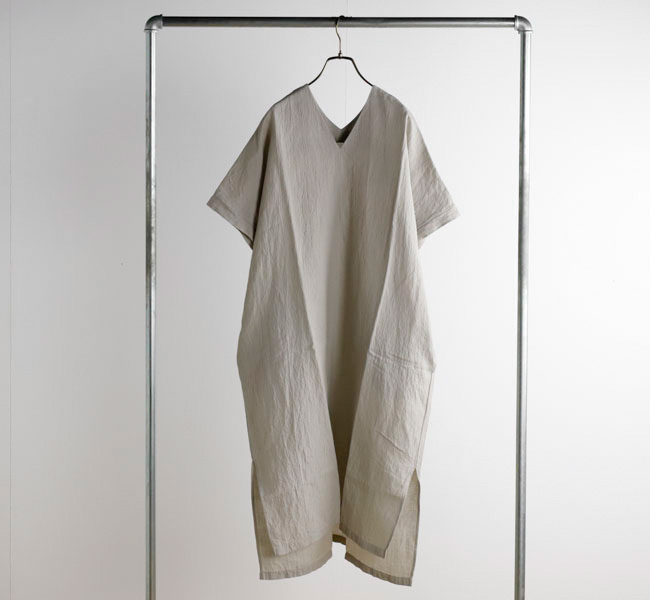 evam eva エヴァムエヴァ リネンシルクポンチョ linen silk