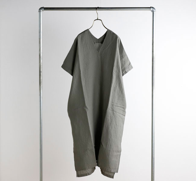 evam eva エヴァムエヴァ コットン シルク ギャザー ポンチョ