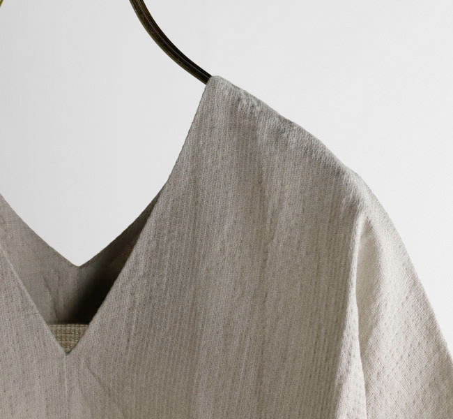 evam eva エヴァムエヴァ リネンシルクポンチョ linen silk