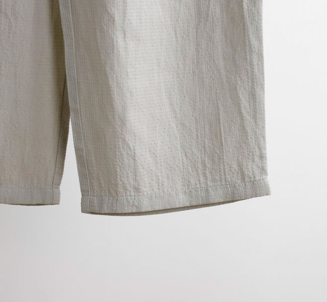 evam eva エヴァムエヴァ リネンシルクタックパンツ linen silk