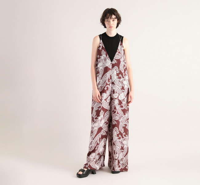SALE40%OFFSACRA サクラ OVERLAP PAISLEY SALOPETTE オーバーラップペイズリー サロペット 125206051