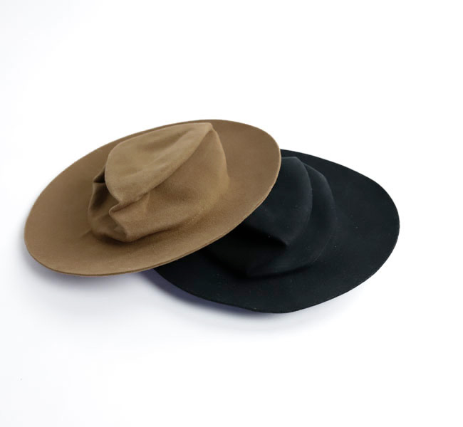DECHO デコー　ウールフェルトハット　ブラック DECHO (デコー) WOOL FELT HAT / ウールフェルトハット