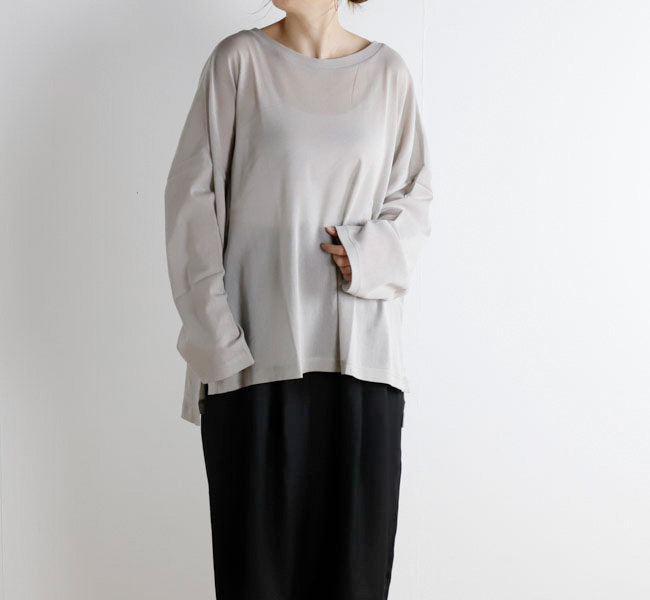 MARcourt｜mizuiro ind メッシュロングスリーブワイドT