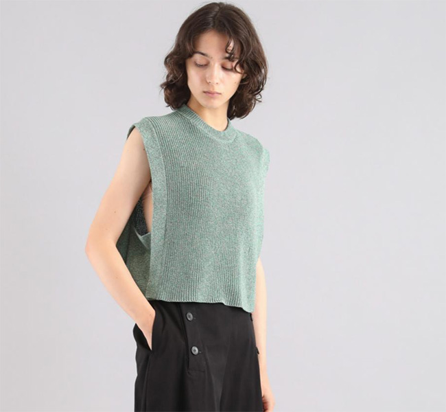SACRA サクラ CO/LI MELANGE TOP コットンリネン メランジトップ