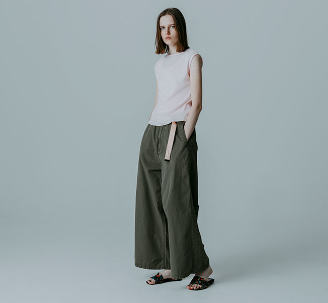 MEYAME メヤメ MEY-2422 サイドライン ワイドパンツ LIGHT RIP STOP SIDE LINE WIDE PANTS