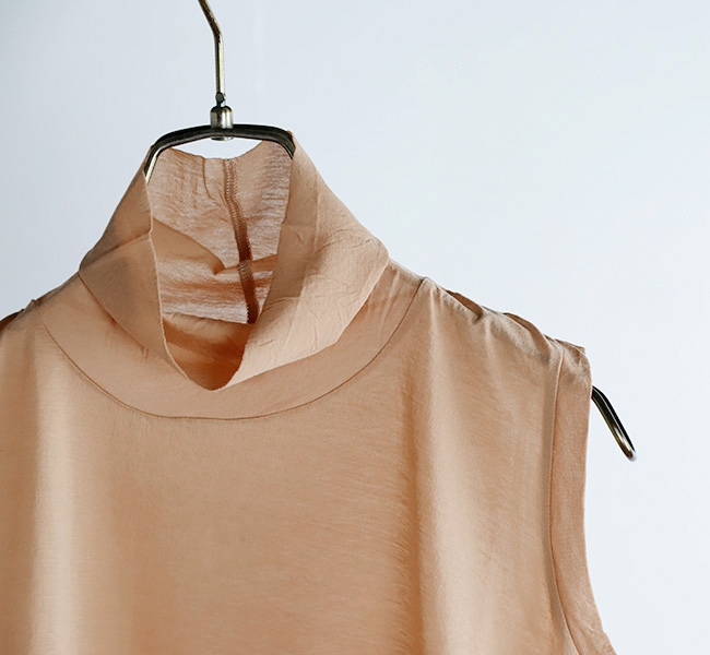 unfil アンフィル twisted cotton sheer jersey sleeveles high