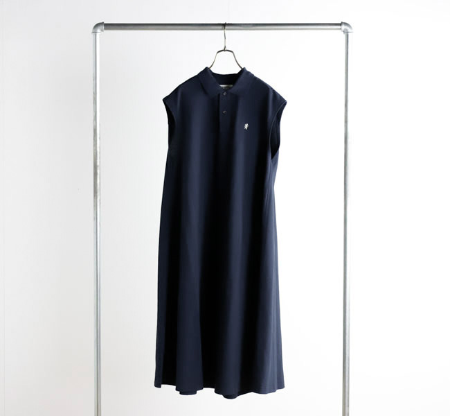 G/FORE スリーブレス ポロワンピース 38 ブラック Gymphlex｜ポロ カラー ドレス POLO COLLAR DRESS ワンピース