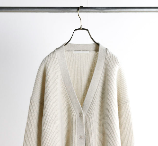 evam eva エヴァムエヴァ E253K200 ウール フォックス カーディガン