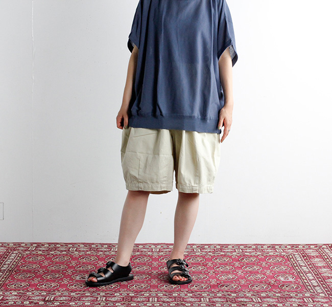 ハーベスティ サーカスショーツ アイボリー 1サイズ A12512]HARVESTY(ハーベスティ) EASY CIRCS SHORT PANTS