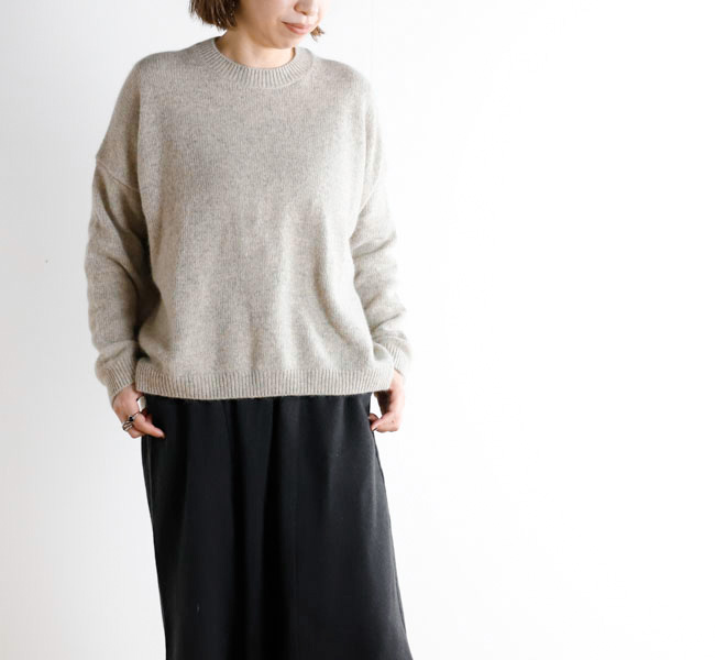 evam eva エヴァムエヴァ E253K198 ウール フォックス プルオーバー