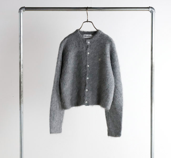 Gymphlex シャギーニット ショートカーディガン ジムフレックス　グレー GYMPHLEX ジムフレックス Gymphlex シャギーニット ショート