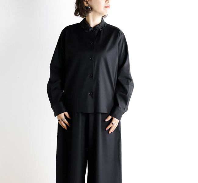 mizuiro ind ミズイロインド 4-230057 ワッシャーカラーシャツ