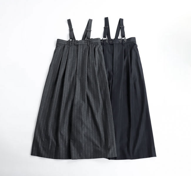 SALE 40%OFF SACRA サクラ 125506051 CASHMERE FLANO STRIPE SALOPETTE カシミアフラノ ストライプサロペット