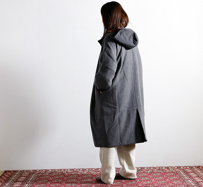 evam eva エヴァムエヴァ ウールパディングロングコート wool