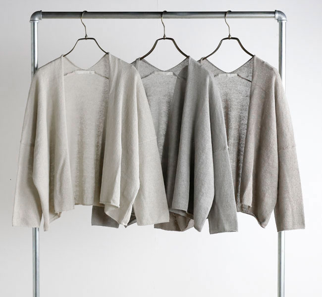 evam eva エヴァムエヴァ E261K215 リネンコットンカーディガン linen cotton cardigan