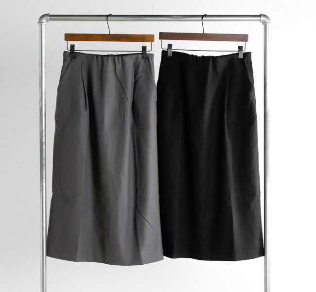 evam eva エヴァムエヴァ E253T158 ウール スカート wool skirt