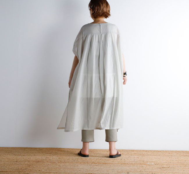 evam eva エヴァムエヴァ タックワンピース tuck one-piece E241T196 