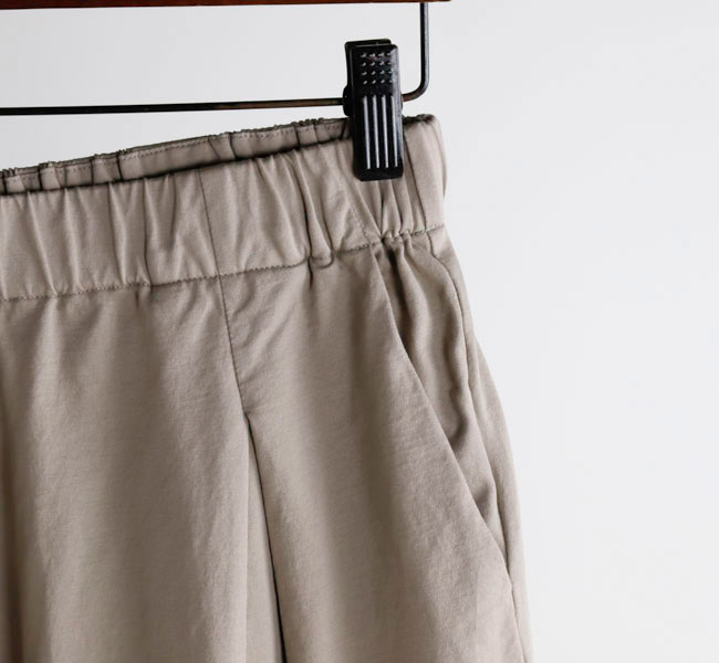 evam eva エヴァムエヴァ コットンタックパンツ cotton tuck