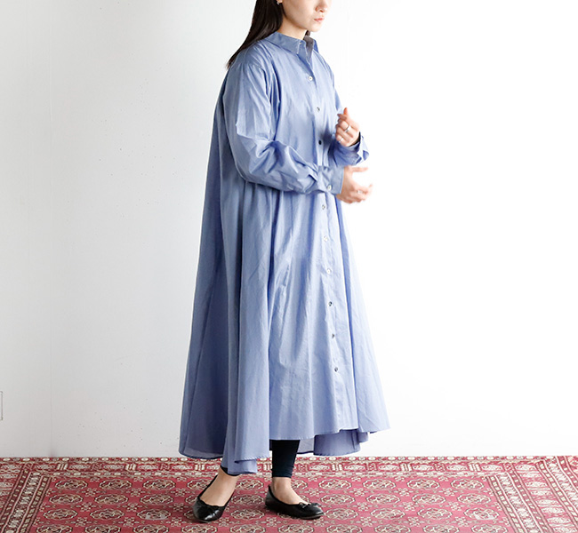 SALE30%OFFmizuiro ind ミズイロインド フレアロングシャツワンピース 1-25736031