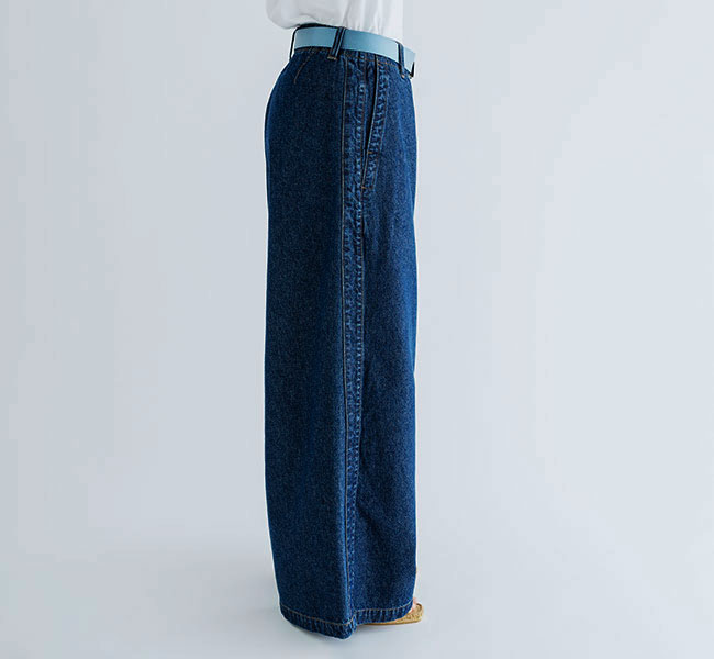 MEYAME デニムパンツ MEYAME メヤメ DENIM SIDE LINE WIDE PANTS デニム サイドライン