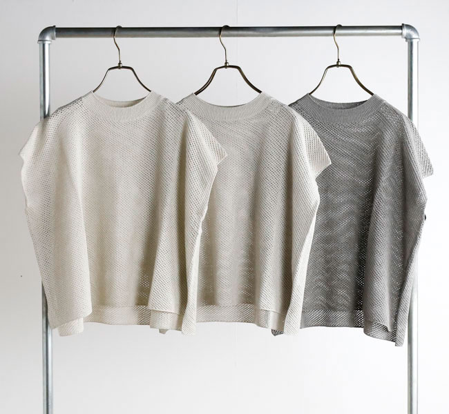 evam eva エヴァムエヴァ E261K185 ドライシルクベスト dry silk vest