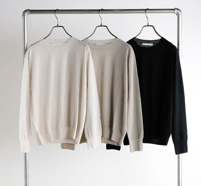 evam eva エヴァムエヴァ E263K038　 ウールカシミアプルオーバー　wool cashmere pullover
