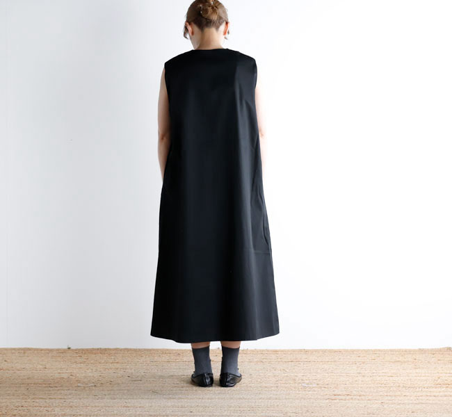 mizuiro ind ミズイロインド クルーネックピンタックワンピース 3-250070